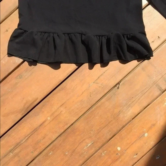 New Black Ruffle Long Sleeve Top - Picture 9 of 13